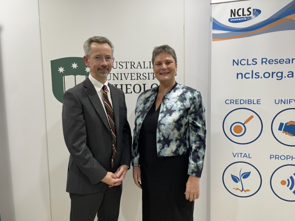 AUT Vice-Chancellor Professor James Dalziel and NCLS Research Director Professor Ruth Powell